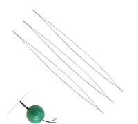 Beading Needles - 5 Inch Jewelry Needle Set | Stainless Steel Threading - DIY Craft Tool | 3PCS Extra Fine 0.2mm Central Opening Needles For Beads Sewing Bracelets Necklaces Making