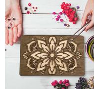 Beading Organizer Tray - 2 Tier Wooden | Craft Storage Board - Durable Wood Acrylic Construction Keeps Beads Tools And Supplies Neatly Organized Perfect