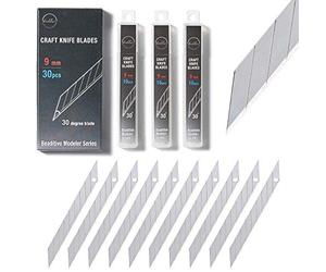 Beaditive cuchillas para manualidades (30 uds.) - Cuchilla multiusos con cierre a presión de 30 grados - Arte, Manualidades, Modelismo (Acero)