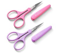 Beaditive detalle de alta precisión tijeras set (2-pc) sharp, bellas consejos | corte de papel, el scrapbooking, costura, hacer a mano | acero inoxidable | cubierta protectora (Pastel)