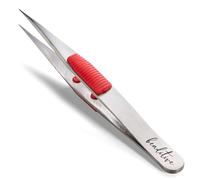 Beaditive Pinzas de alta precisión resistentes con cojín, pinzas de manualidades de 4.7 pulgadas para costura, cuentas y manualidades, puntas de punta fina, pinzas de punta fina de acero inoxidable