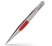 Beaditive Pinzas de alta precisión resistentes con cojín, pinzas de manualidades de 4.7 pulgadas para costura, cuentas y manualidades, puntas de punta fina, pinzas de punta fina de acero inoxidable