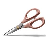 Beaditive Tijeras de Costura Profesionales - Acero Inoxidable de 6 Pulgadas Con Hoja Dentada para Corte y Acolchado de Tela - Cómodas para Sastre y Modista - Coral