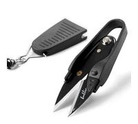 Beaditive - Tijeras de hilo premium con hilo y bordado para costura, acolchado, tejido de punto, joyería con tapa protectora y cordón