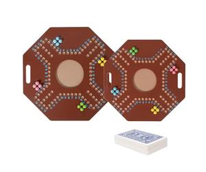 Beads Chess Board Game, 29.8x29.8cm Convenient Carrying Helpful Folding Design Strategy Board Games - Sturdy Wooden Travel Boards Games For Kids Ages 3+, Mind Toys, Educational Toys