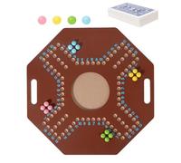 Beads Chess Board Game - Folding Wooden Strategy Set, Tabletop Puzzle Toy | Educational Mind Development Learning Activity Kit, Portable Travel Game Board Set Interactive Thinking Skill Toy with Kids