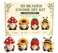 Beads Kit with Instructions - Handmade Diy Craft Set, Funny Character Beading Project, Creative starterr Jewelry Making Pack, Complete Art Activity Box | Home Crafting, School Classroom, Office Hobby