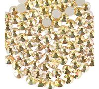 Beadsland 1440 Piezas de Diamantes de imitación de Cristal con Parte Trasera Plana,Gemas Redondas para Arte de uñas y Manualidades,Luz Metálica,SS10,2.7-2.9mm