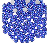 Beadsland 1440 Piezas de Diamantes de imitación de Cristal con Parte Trasera Plana,Gemas Redondas para Arte de uñas y Manualidades,Zafiro,SS20,4.6-4.8 mm