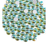 Beadsland 1440 Piezas de Diamantes de imitación de Cristal con Parte Trasera Plana,Gemas Redondas para Arte de uñas y Manualidades,Peridoto AB,SS20,4.6-4.8 mm