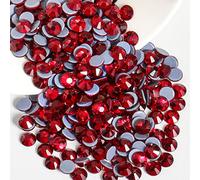 Beadsland Hotfix Pedrería, 1440pcs Flatback Crystal Rhinestones para manualidades Ropa DIY Decoraciones, Siam oscuro, SS16, 3.8-4.0mm