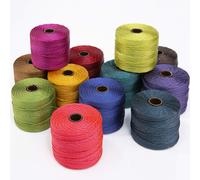 Beadsmith S-Lon #18 Cord Multipack con 12 carretes (mezcla de saturacin) ideal para encadenar crochet de cuentas y joyas de micro-maz
