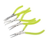Beadsmith Set of 4 Micro-Fine Pliers with Case: Chain, Round, Flat and Bent Chain Nose Pliers