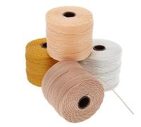 BeadSmith Super-Lon Cord - Honey Butter Mix - Four 77 Yard Spools / Size 18 Cord by Beadsmith