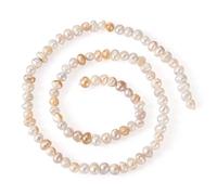 Beadthoven 1 Hebra de Perlas Cultivadas Naturales de Agua Dulce 3,5~6,5x3~4,5mm Forma de Patata Color Concha Marina Perlas para Collar Pulsera Fabricación de Joyas, Agujero: 0,6mm, 90~94 piezas