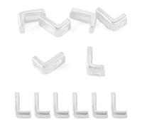 Beadthoven - 6 cuentas de plata de ley 925 con letras huecas con inicial L, cuentas del alfabeto de plata para colgantes de palabras, manualidades, collares, pulseras, dijes de teléfono, fabricación