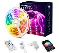 Beaeet Tiras LED 15 Metros RGB 5050, Luces LED con App y Mando, Sincronización con la Música, Ideal para Luces LED Habitación, Decoración de Fiestas y Navidad(15m*1)