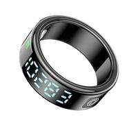 Beafon, Felixx - Anillo inteligente SR21D, pantalla LED, botón táctil, reconocimiento de gestos para aplicaciones, color negro, talla 11 (64,6 mm), seguimiento de fitness, frecuencia cardíaca, oxígeno