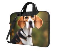 Beagle - Bolsa para ordenador portátil con estampado de perro, elegante y protectora, estilo único, Black, 15.6 inch