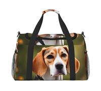Beagle - Bolsas de fin de semana con estampado de perro para mujer, bolsas de viaje, bolsa de viaje, bolsa de equipaje, accesorios de viaje, Black, Talla única