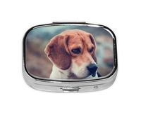 Beagle Cachorro Perros Mascotas Beagle, Pastillero cuadrado para bolsillo o monedero, pequeño contenedor de pastillas, organizador de pastillas de viaje