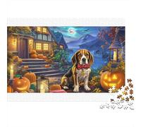 Beagle, cartón 100% Reciclado, en una Escena Vibrante. Rompecabezas de 1000 Piezas para Adultos. Un desafío Que estimula la Mente. 38 x 26 cm / 1000 Piezas.
