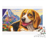 Beagle Colorido en una Ciudad soleada Rompecabezas de 1000 Piezas para Adultos El desafío Imposible Desarrollo Cerebral 70x50cm/1000 Piezas