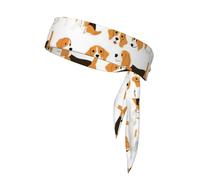 Beagle - Corbata deportiva para la cabeza que absorbe la humedad, de secado rápido, ajustable, suave y transpirable