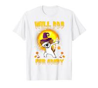 Beagle Dabbing Dog Will Dab for Candy Funny Halloween Camiseta gráfica económica, Hombre, Blanco, L