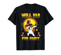 Beagle Dabbing Dog Will Dab for Candy Funny Halloween Camiseta gráfica económica, Hombre, Negro, M