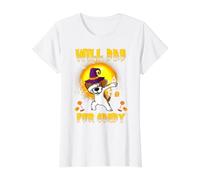 Beagle Dabbing Dog Will Dab for Candy Funny Halloween Camiseta gráfica económica, Mujer, Blanco, S
