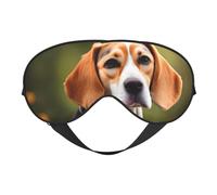 Beagle Dog - Antifaz para dormir de seda sintética con correa elástica ajustable, ideal para viajes y sueño profundo
