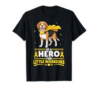 Beagle Dog Be A Hero For Little Warriors Cáncer Infantil Camiseta