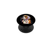Beagle Dog Granny - Hilo Cuadrado de Ganchillo para Amantes del Ganchillo PopSockets PopGrip Adhesivo