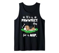 Beagle Dog Sleep It's A Pawwfect Day For A Nap Puppy Lovers Camiseta sin Mangas