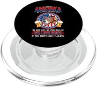 Beagle Dog This America We Love Dogs 4th of July PopSockets PopGrip para MagSafe