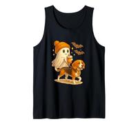 Beagle Halloween Ghost Walking Beagle Dog Camiseta sin Mangas