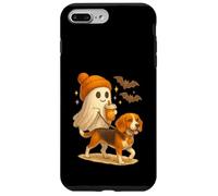 Beagle Halloween Ghost Walking Beagle Dog Carcasa para iPhone 7 Plus/8 Plus