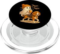 Beagle Halloween Ghost Walking Beagle Dog PopSockets PopGrip para MagSafe