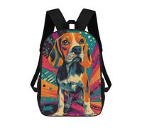 Beagle in Retro Style Retro Pop Art Beagle Portrait Mochila, Mochila Infantil, Mochila Escolar Para Estudiantes, Mochila Para Libros, Mochila Escolar Impresa En 3D Para Niños Y Niñas 17inch