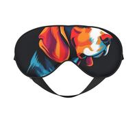 Beagle in The Style - Antifaz para dormir con correa ajustable, cómoda cubierta para los ojos para viajes, yoga, siestas, dormir y relajarse