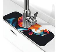 Beagle in The Style - Tapete de grifo para fregadero de cocina, tapete de secado súper absorbente para cocina, baño, fregadero, cafetería, bar, grifo, decoración, regalos (15 x 5.5 pulgadas)