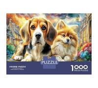 Beagle in Town Puzzles Imposible,desafío para Adultos Juego Educativo 1000 Piezas Obra De Arte De Juego De para Adultos Y Niños A Partir De 12 Años 70x50cm/1000pcs