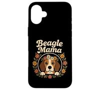 Beagle Mama Cute Floral Wreath Retro Dog Owner Carcasa para iPhone 16 Plus