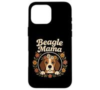 Beagle Mama Cute Floral Wreath Retro Dog Owner Carcasa para iPhone 16 Pro MAX