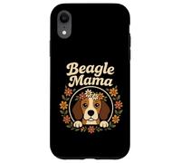 Beagle Mama Cute Floral Wreath Retro Dog Owner Carcasa para iPhone XR