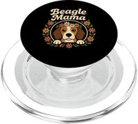 Beagle Mama Cute Floral Wreath Retro Dog Owner PopSockets PopGrip para MagSafe