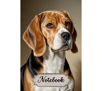 Beagle Notebook For Dog Lovers: A Love Written in Paw Prints | Lined Journal with Painted Beagle Line Art | 6 x 9 Inches, 120 Pages