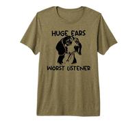 Beagle Orejas enormes Peor oyente Camiseta Premium