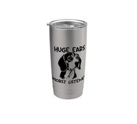 Beagle orejas enormes peor oyente Vaso térmico de acero inoxidable de doble pared